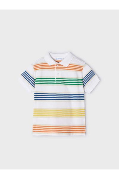 MAYORAL Boy's Polo Neck Stripe T-Shirt 3108