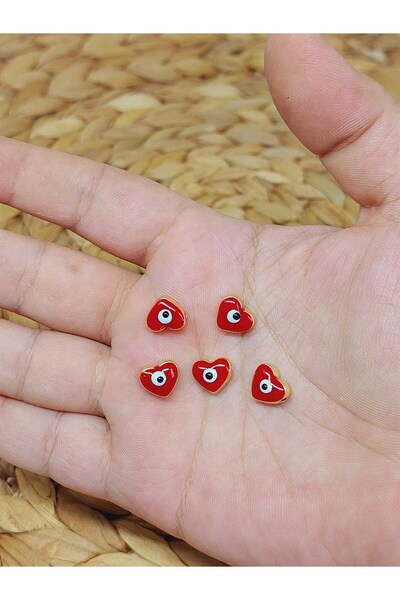 Yasamtohumu Pozlaćeni crveni odstojnik u obliku srca/2 komada (53240)