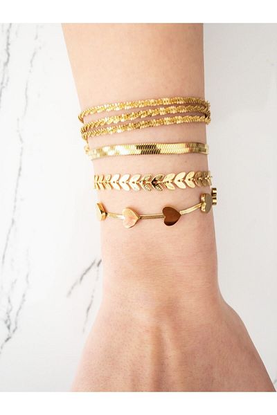 Pretty Italian Flat Steel Bracelet