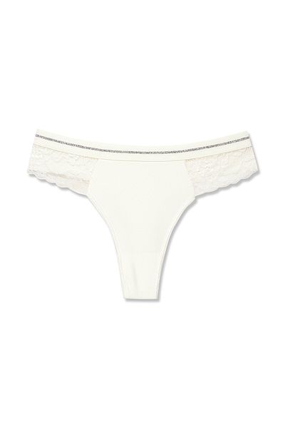 HNX Interlock Basen Lace Λεπτομερές γυναικείο στρινγκ εσώρουχο από καουτσούκ με λάμψη στη μέση