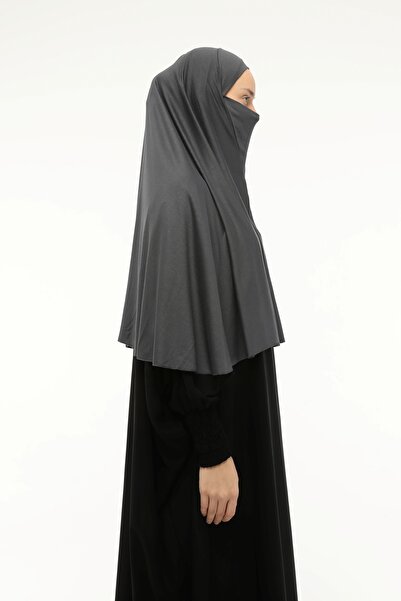 Altobeh Έτοιμο τουρμπάνι με πέπλο πρακτικό κασκόλ Hijab Nikaplı Hijab - Σουφλέ κάλυμμα προσευχής (3XL) - Καπνιστό