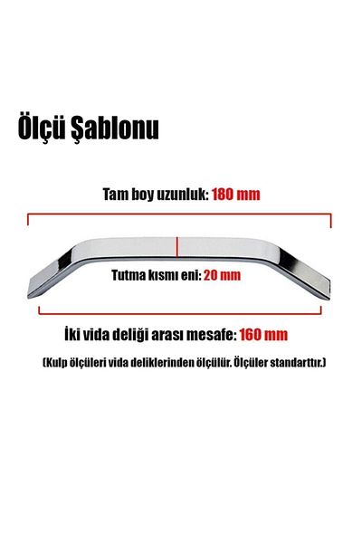 Badem10 Sertar de bucătărie din metal negru mat (160MM - 16.0CM) Şahin