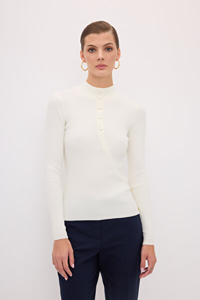 adL Çıtçıt Detaylı Triko Bluz