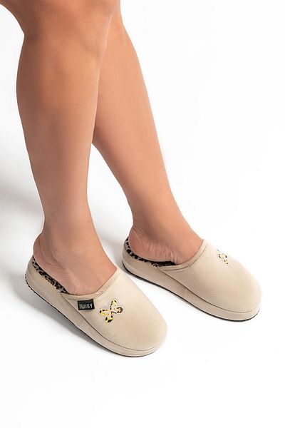 Twigy Γυναικείες παντόφλες σπιτιών Beige Butterfly - 36/40
