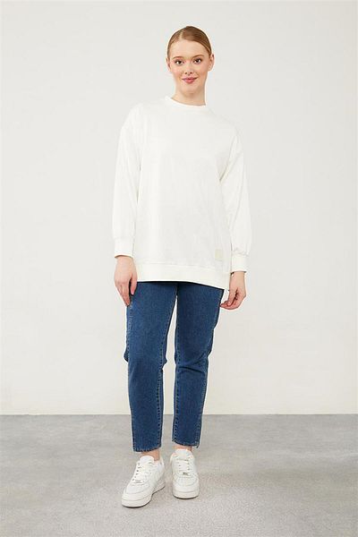 Levidor shirtLevidor Benetton – Geripptes Basic-Sweatshirt mit Fahrradkragen
