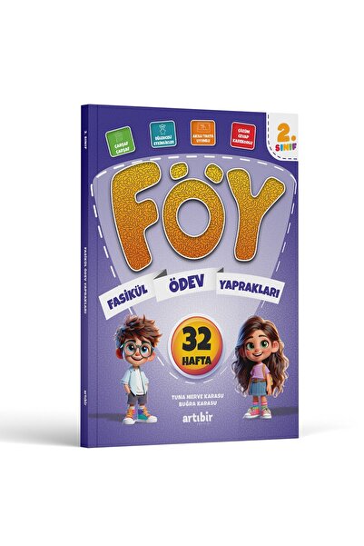 Artıbir Yayınları ESKİ KAPAK MOR RENKLİ !!!! 2. Sınıf (FÖY) Fasikül Ödev Yapr...