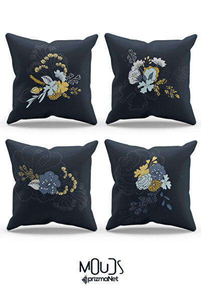 Moud's Двосторонній принт Art Flower Line з 4-комбінованим замшевим чохлом дл...