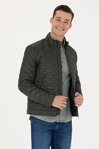 U.S. Polo Assn. Palton kaki pentru bărbați 50270018-VR027