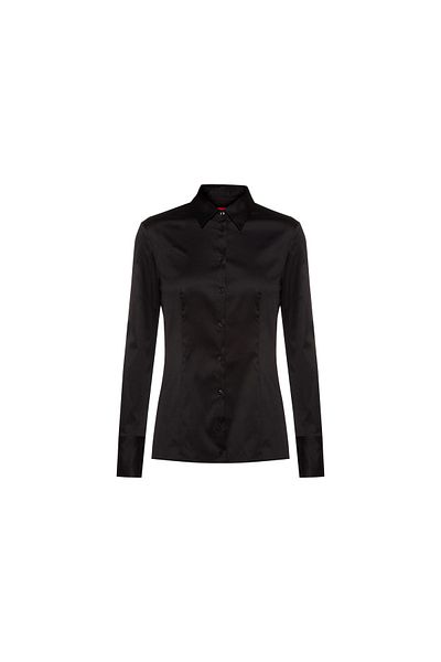 Hugo Boss Langarmbluse Für Damen In Schwarz
