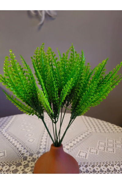 YASİMA YASİMAYapayBitkiKabarıkSusamBitkisi Demeti 5 Dal Garnitür Aranjman Dikey Bahçe Saksı Yeşillik 40 Cm