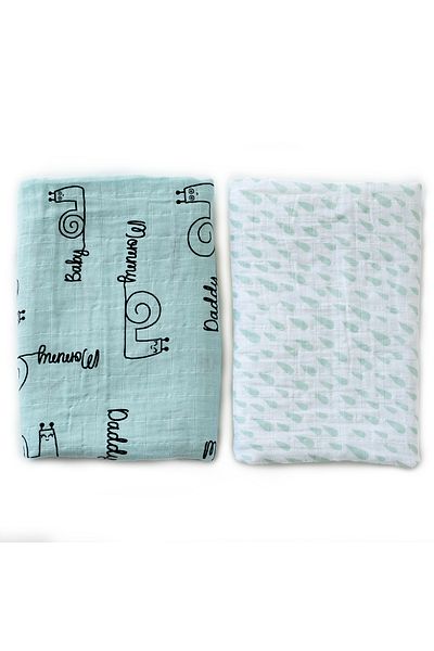 Milk & Moo Milk&Moo Sangaloz Musselin Wickeldecke 2er-Set
