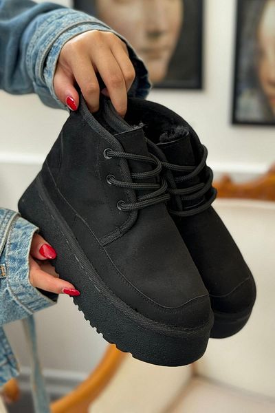 Oksit Άνετα μποτάκια Danto Ultra Platform Fur Inside Thick Sole Laced