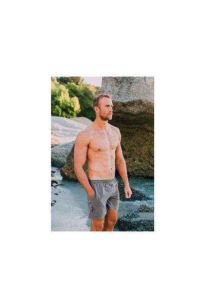 Guggen Mountain Pyjama Kurz Für Herren In Grau