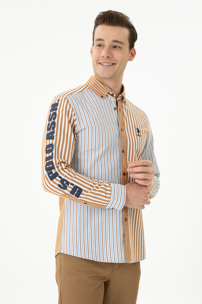 U.S. Polo Assn. Men's Coconut Long Sleeve Shirt 50272686 -Vr153
