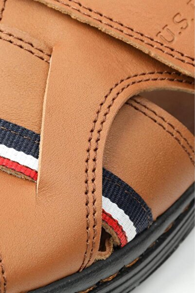 U.S. Polo Assn. DEAN HAKİKİ DERİ BANTLI TABA ANATOMİK ERKEK TERLİK