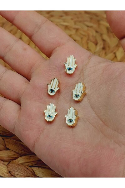 Yasamtohumu Pozlaćeni beli Fatma ruka srednji uređaj/2 komada (53168)