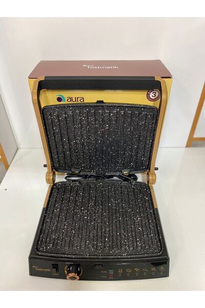 AURA AU3202 TOSTMATİK TOST MAKİNESİ SİYAH GOLD