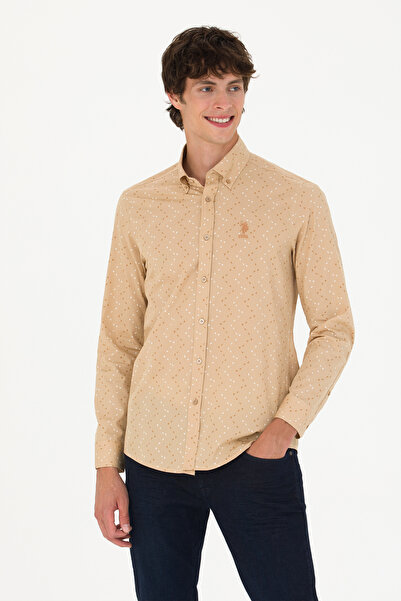 U.S. Polo Assn. Erkek Taş Uzun Kollu Gömlek 50272442-VR049