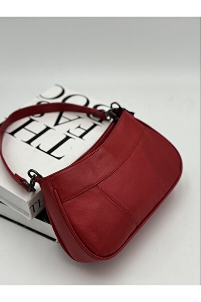 By EDUU Aa Quality Genuine Leather Women's Luxury Red Hand and Shoulder Bag