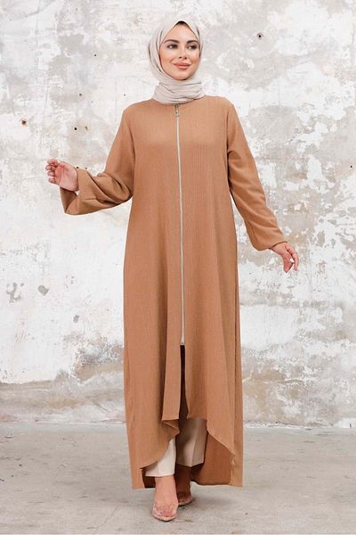 Bestenur Mink Asymmetric με φερμουάρ Ferace 1250