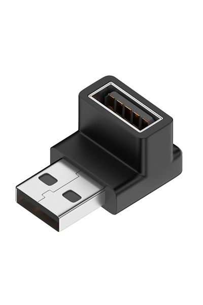 Choice محول تمديد USB 3.0 ذكر إلى أنثى بزاوية قائمة بزاوية 90 درجة مع كوع USB لأعلى
