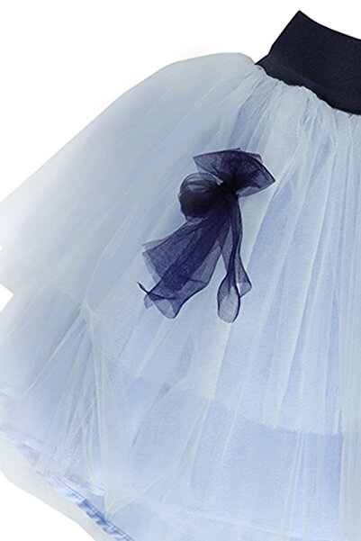 Panço Kız Bebek Beli Lastikli Tütü Mavi Etek