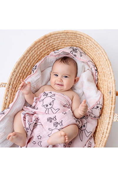 Milk & Moo Milk&moo Set Of 2 Chancin Baby Muslin Swaddle Blanket, 100% Cotton, Ultra Soft