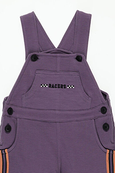 Panço Baby Boy Orange Stripe Salopet