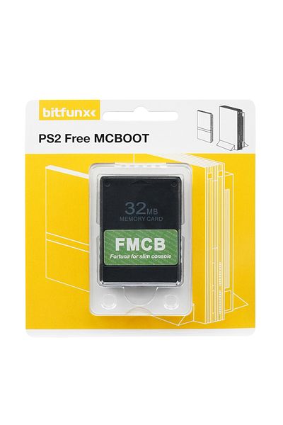 Choice 32MB Bitfunx Fortuna FMCB Free McBoot Memory Card for Sony Playstation2 PS2 Slim Game Console