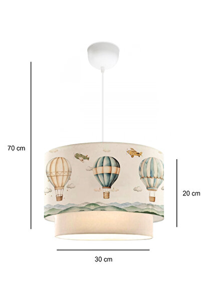 HOMİNG Homing Sıcak Hava Balon Görselli Çocuk Odası Sarkıt 241678
