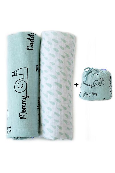 Milk & Moo Milk&Moo Sangaloz Musselin Wickeldecke 2er-Set