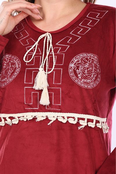 mervemoda ROCHIE DE CATIF DE DAMĂ MÂNECĂ LUNGĂ