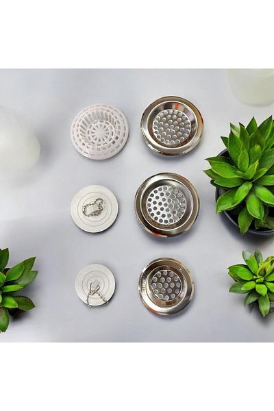 Hayveys 6-Piece Bathroom, Kitchen Bathtub, Sink Drain Stopper Strainer Set
