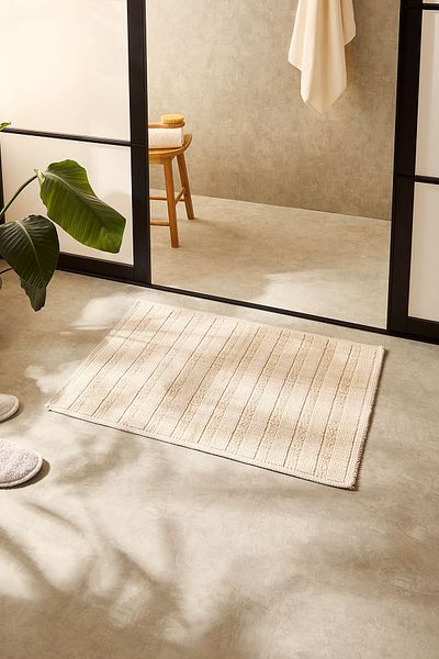 Ocean Home Textile Χαλάκι μπάνιου με μοτίβο βαμβακερό εκρού χρώματος 60x90