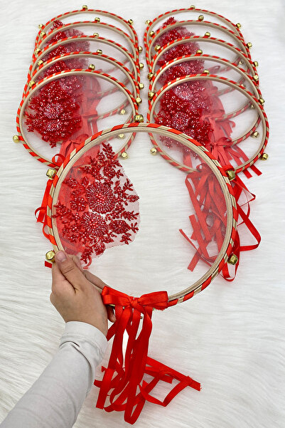 ZEYMERADE Vip زينت الزفاف الدف الأحمر وصيفة الشرف الزفاف الحناء ليلة الختان ا...