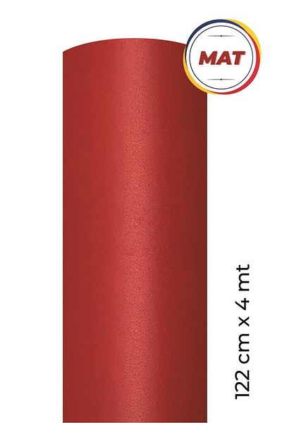 Ecce Folie de acoperire autoadeziva rosu mat 122 Cm X 4 Mt