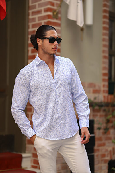 PASSERO Πουκάμισο Regular Fit με τύπωμα Lycra