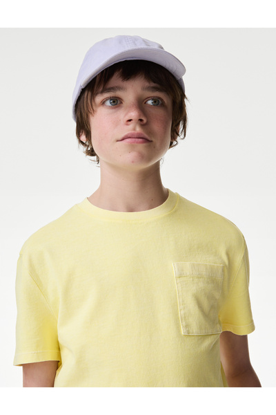 Marks & Spencer Saf Pamuklu Kısa Kollu T-Shirt (6-16 Yaş)
