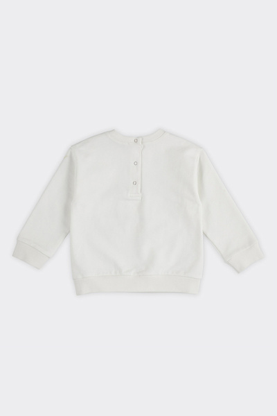 Panço Kız Bebek Baskılı Ekru Sweatshirt