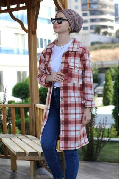 modasura 4010   K 60 BORDO    polar oduncu gömlek yeni sezon buyuk beden