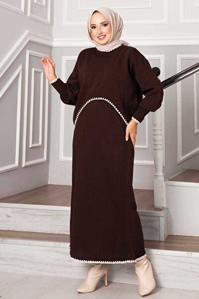 EBRUTESETTÜR Kolu Ribanalı Crop İkili Takım