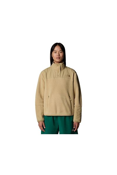 THE NORTH FACE W Cragmont Fleece 1/4 Snap pentru femei, ocazional, fleece, NF0A84IBLK51 crem