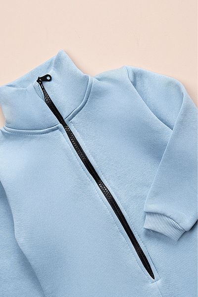 Beniizle Children's Winter 3 Thread Raised Zippered Jumpsuit