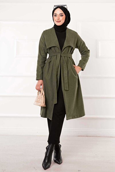 EBRUTESETTÜR Mobile Belted Shawl Collar Stamp Coat