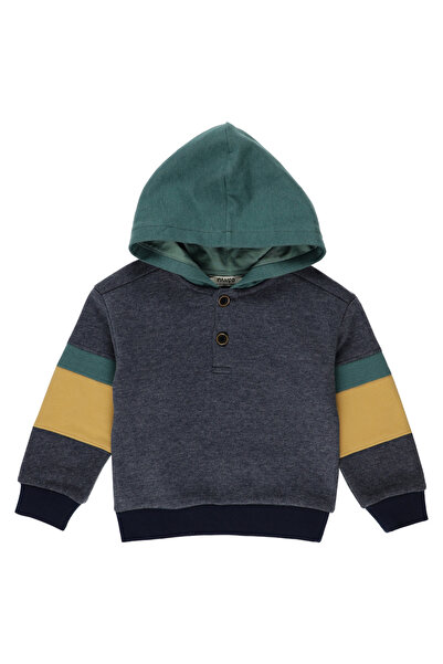 Panço Erkek Bebek Kapüşonlu Lacivert Sweatshirt