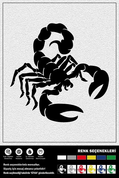 Ecce Autocolant Scorpion 10x10 cm - Eru00097