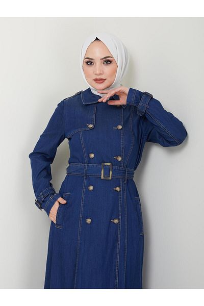 Doque Blugi de vară Jumătate Araboy Femei Top Coat Cap Wear Double Button 54026
