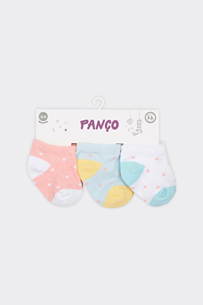 Panço Kız Bebek Desenli Patik Çorap