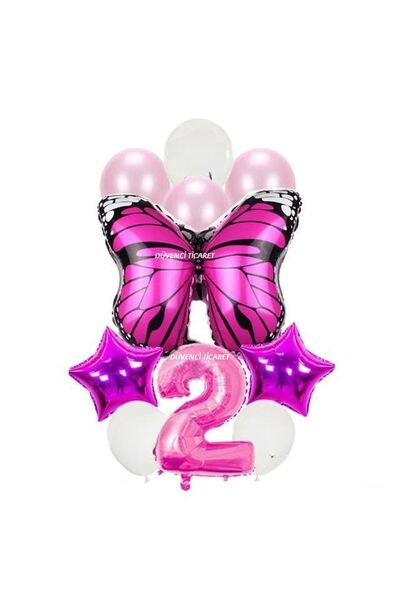 DÜVENCİ TİCARET SET BALON VÂRSTĂ FOLIOLE DE FLUTURĂ PURPLE