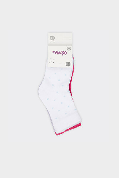 Panço Kız Çocuk Puantiyeli Soket Çorap